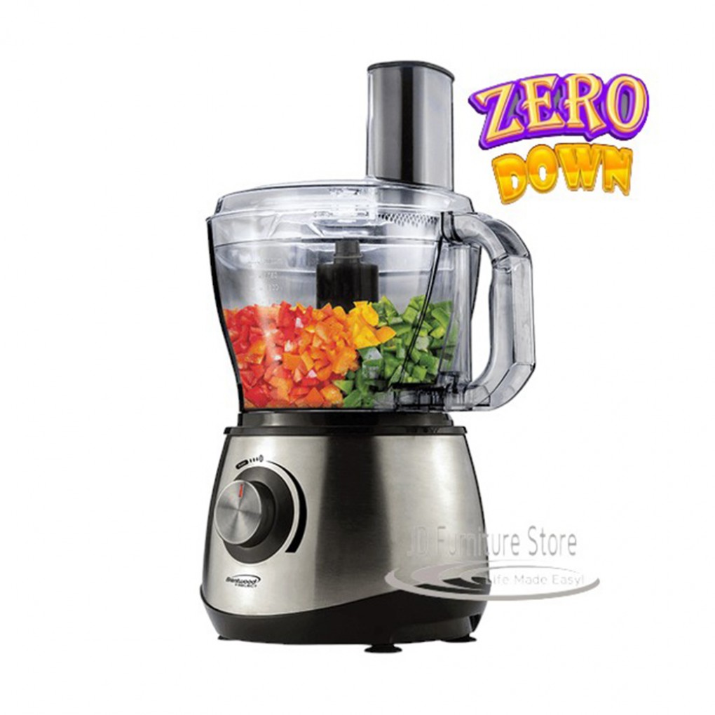 Food Processor- Black Brentwood Full Size (12.5 Cup )600 Watts Variable Speed + Pulse